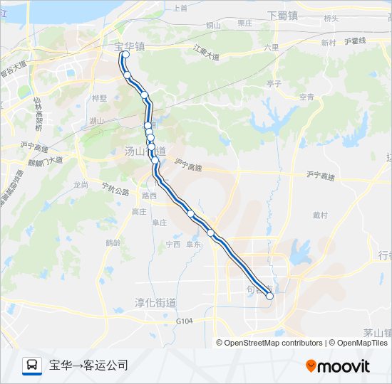 句容102路宝华专线 Bus Line Map