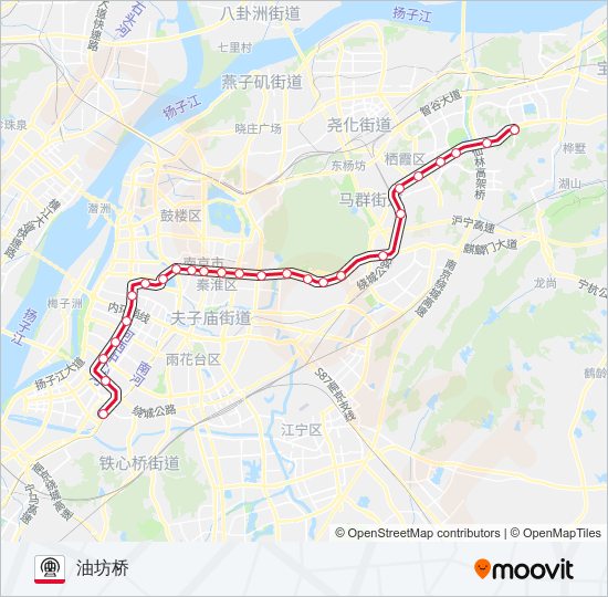 地铁2号路的线路图