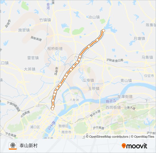 S8号线(宁天线) metro Line Map