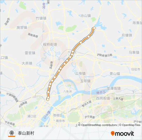 S8号线(宁天线) Metro Line Map