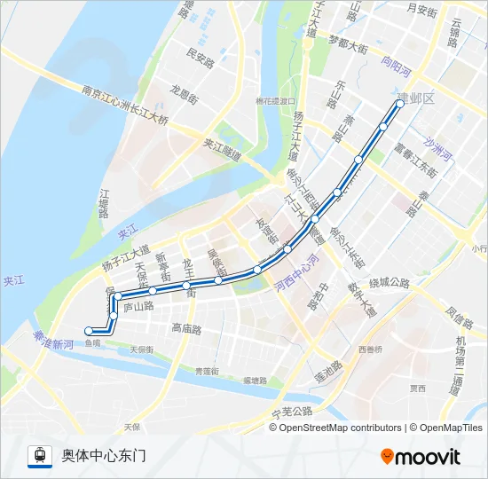 有轨电车1号线 Light Rail Line Map