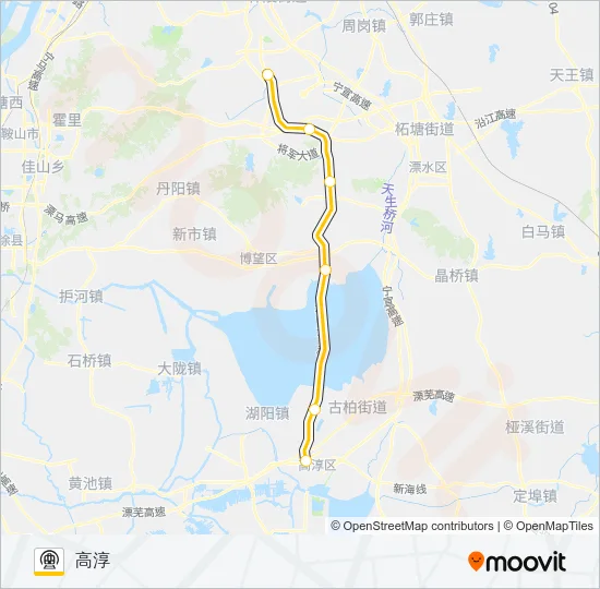 S9号线 (宁高城际) Metro Line Map