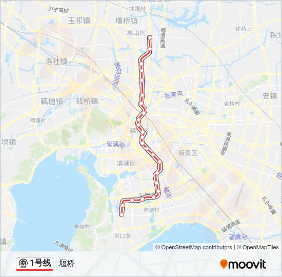 1号线 Metro Line Map