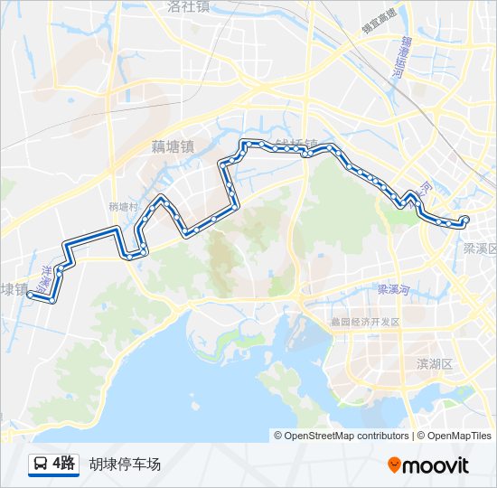 公交4路的线路图