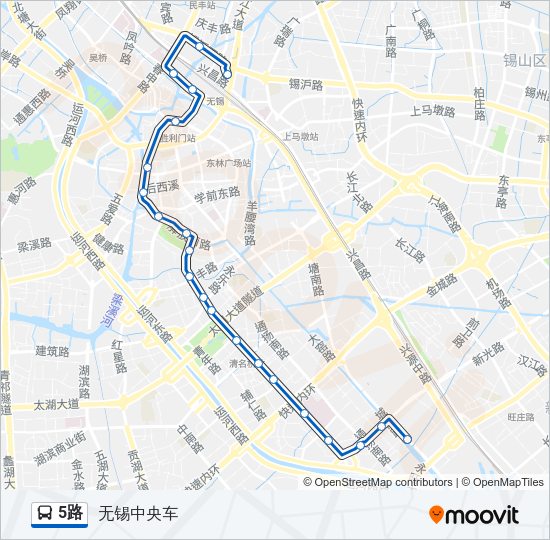 公交5路的线路图