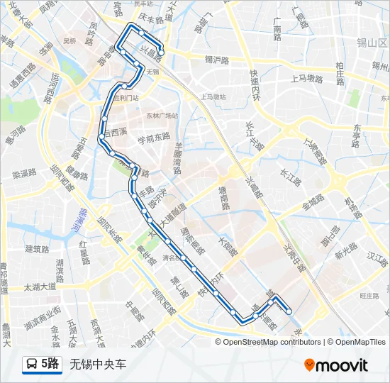 5路 Bus Line Map