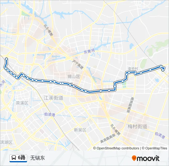 6路 Bus Line Map