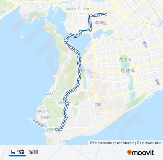 9路 bus Line Map