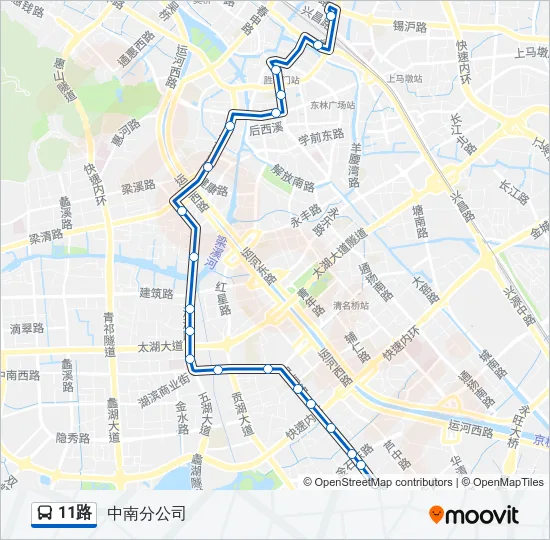11路 Bus Line Map