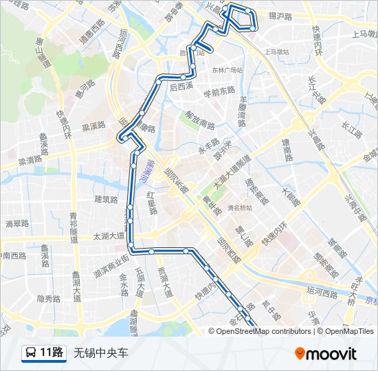 公交11路的线路图