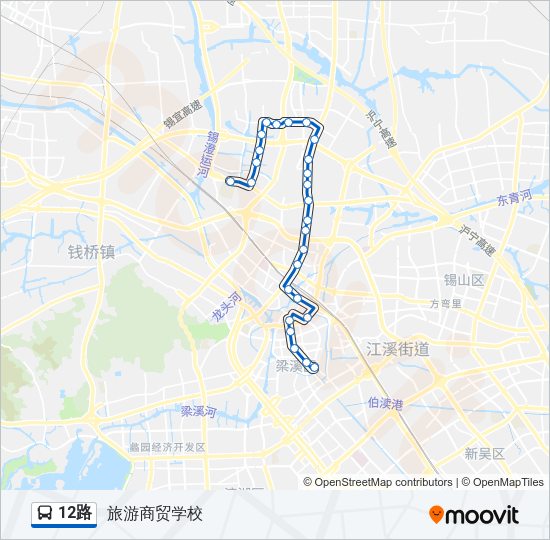 公交12路的线路图