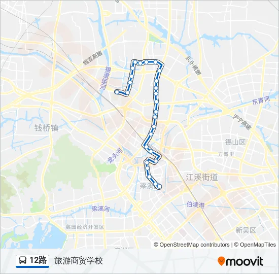 12路 Bus Line Map