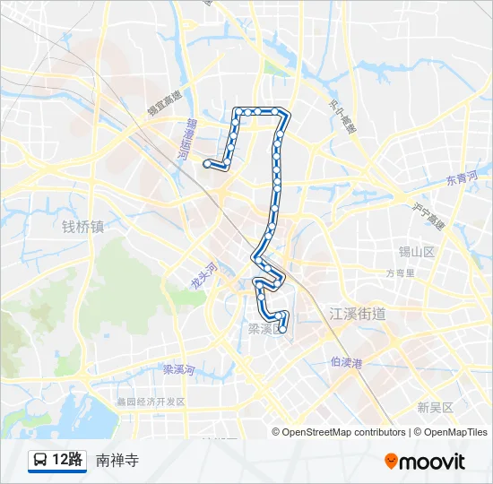 12路 Bus Line Map