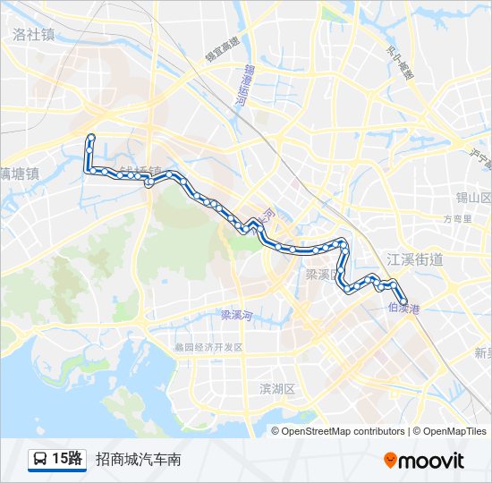 公交15路的线路图