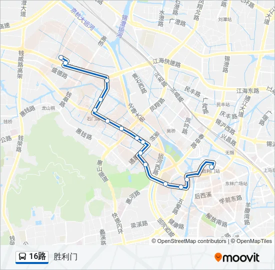 16路 Bus Line Map