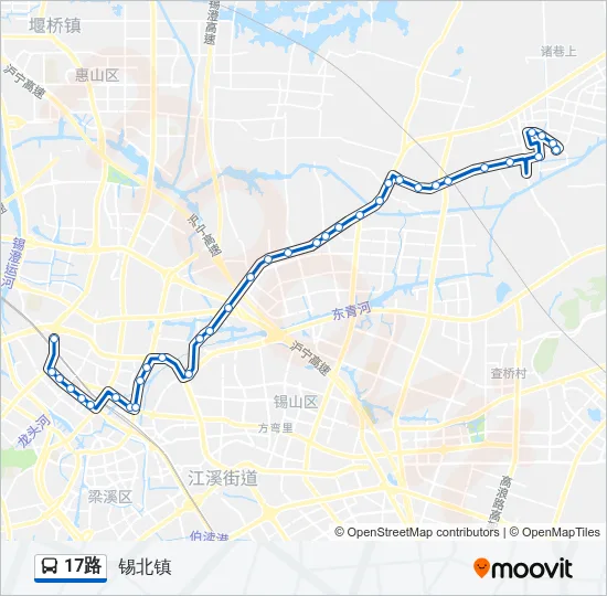 17路 Bus Line Map