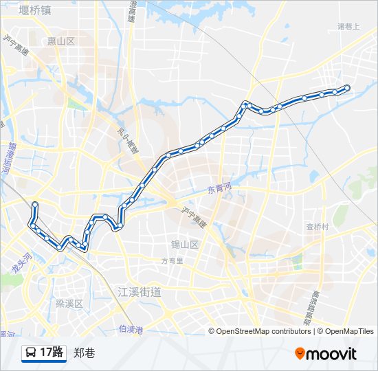 公交17路的线路图