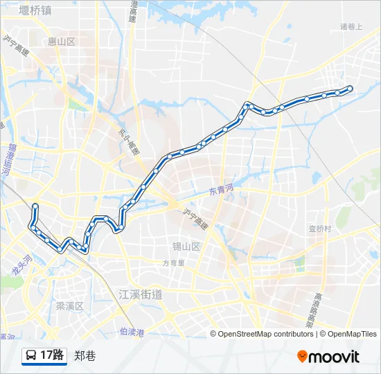 17路 Bus Line Map