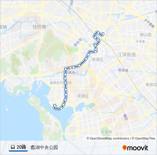 公交20路的线路图