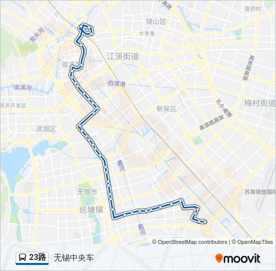 公交23路的线路图