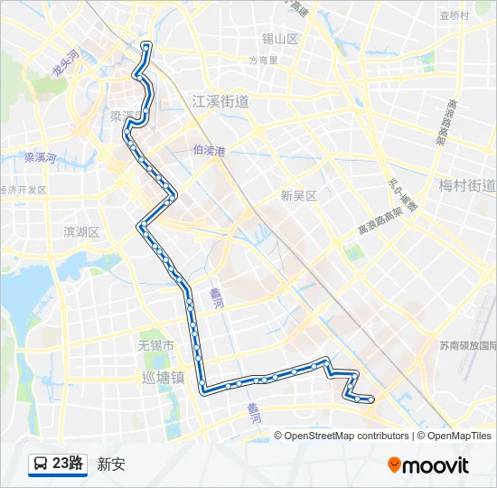 公交23路的线路图