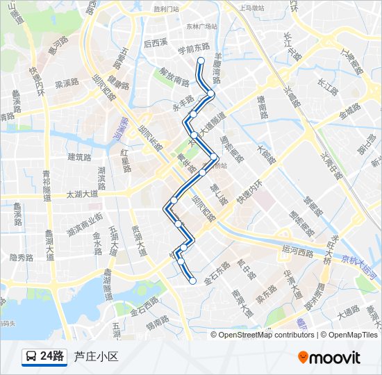 公交24路的线路图