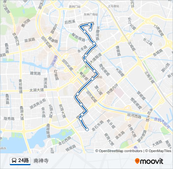 公交24路的线路图