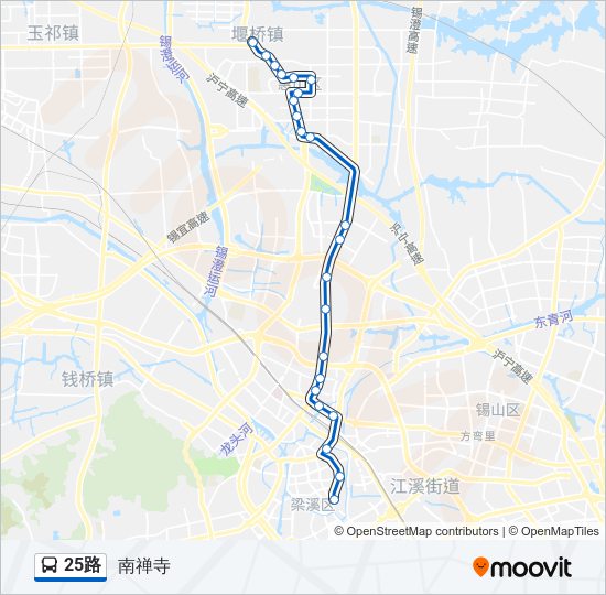 公交25路的线路图