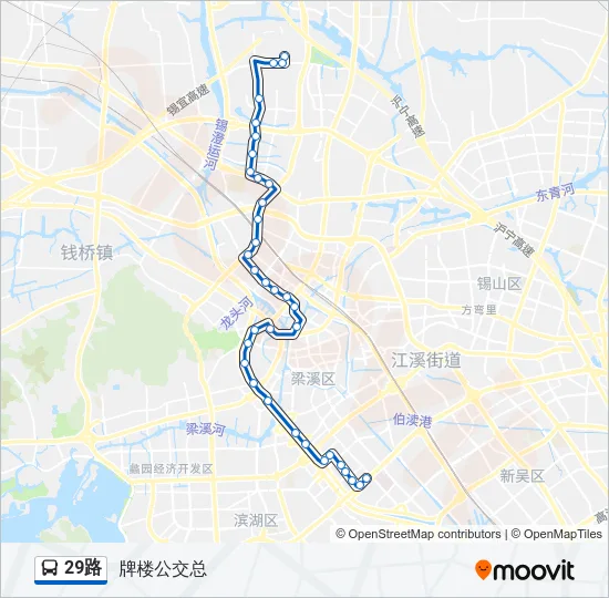 公交29路的线路图