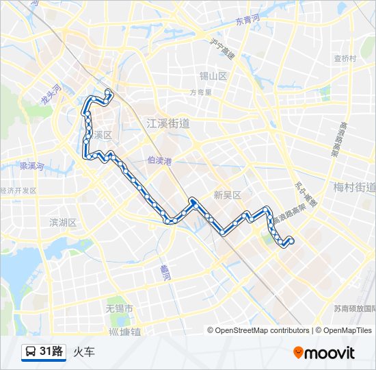 公交31路的线路图