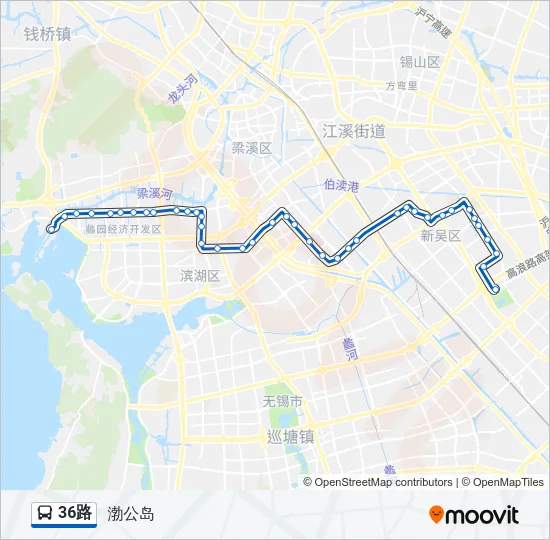 36路 Bus Line Map