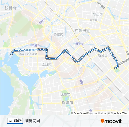 36路 Bus Line Map