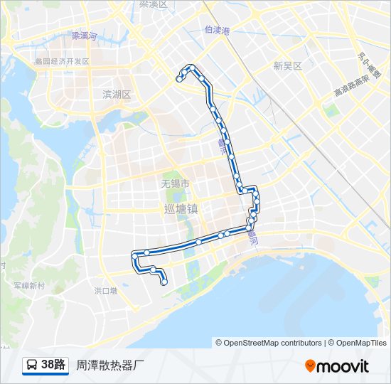 公交38路的线路图