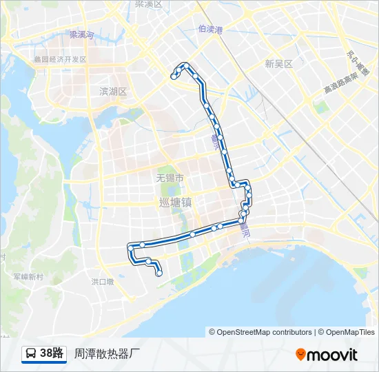 公交38路的线路图
