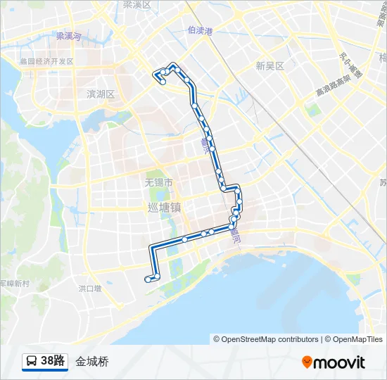 公交38路的线路图