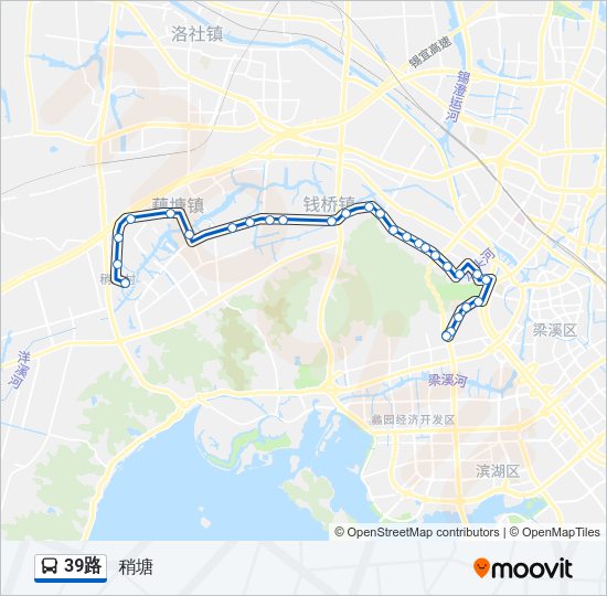 公交39路的线路图