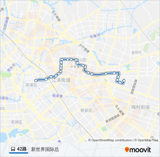 公交42路的线路图