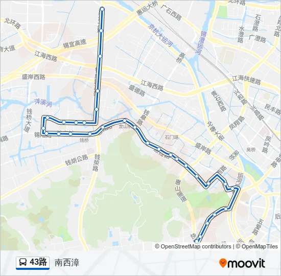 43路 Bus Line Map
