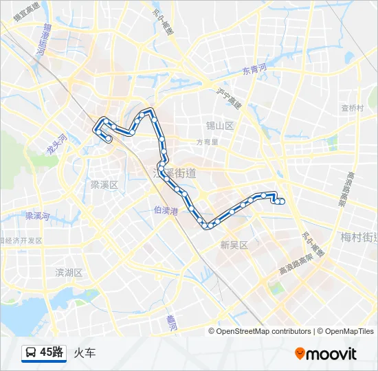 45路 Bus Line Map