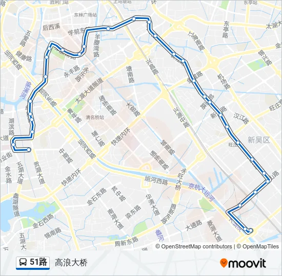51路 Bus Line Map