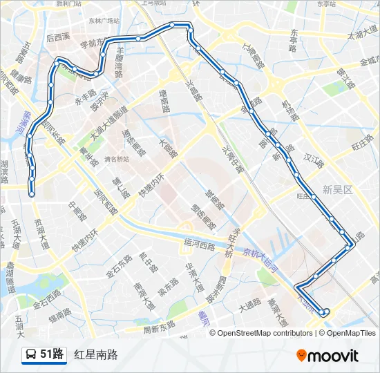 51路 Bus Line Map