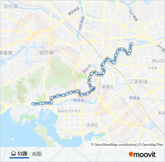 52路 Bus Line Map