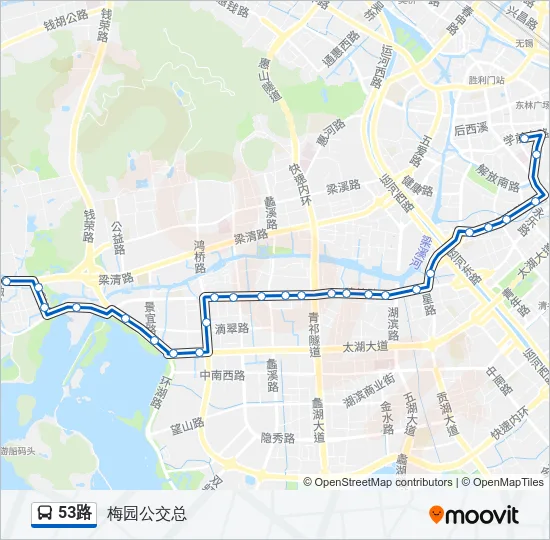 53路 Bus Line Map