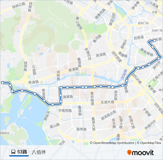 53路 bus Line Map
