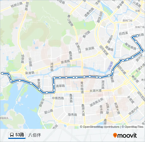53路 Bus Line Map