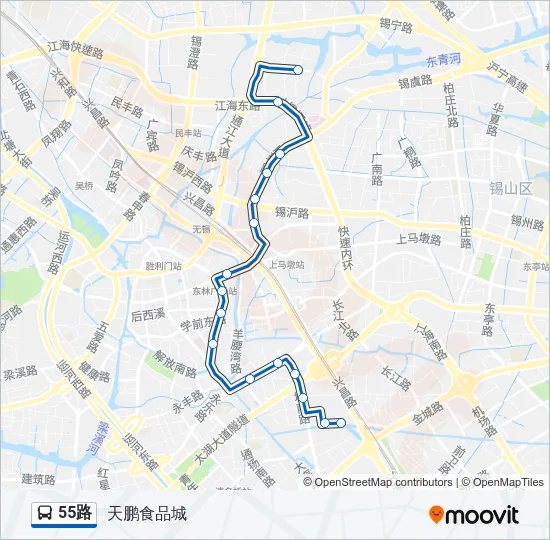 55路 Bus Line Map