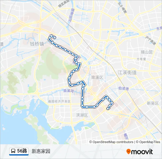 56路 Bus Line Map