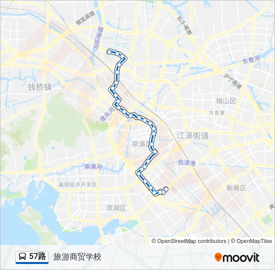 57路 Bus Line Map