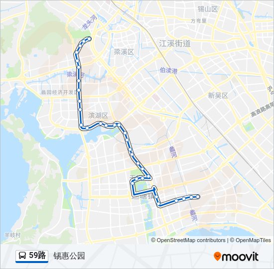 公交59路的线路图
