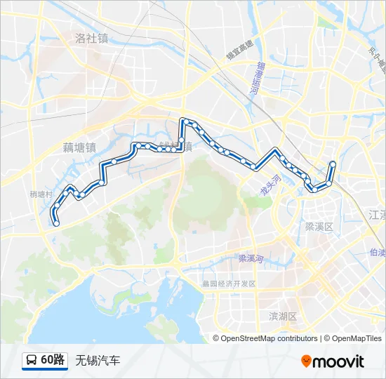 60路 Bus Line Map